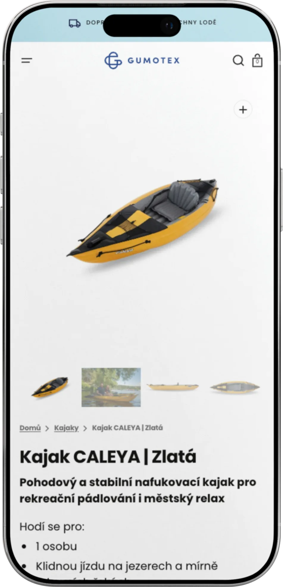 Ukážky eshopov, ktoré postavil Metinas, na mobile