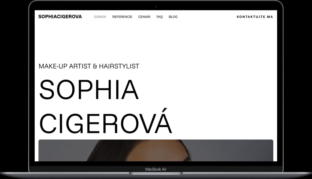 Ukážka landing page s vysokým konverzným pomerom a moderným layoutom