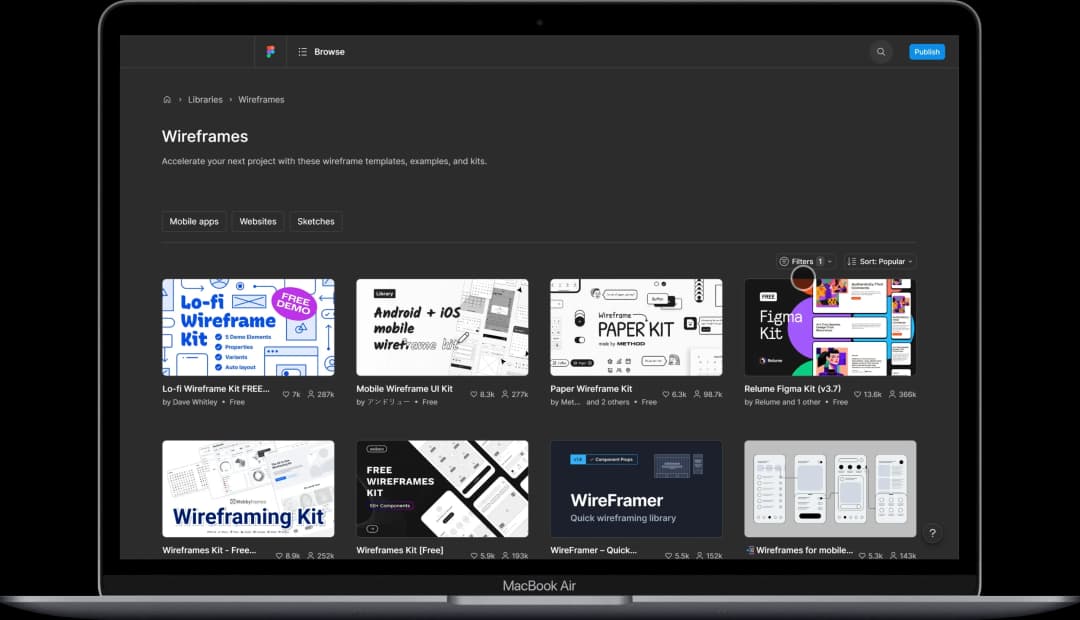 UX wireframes and information architecture diagram example