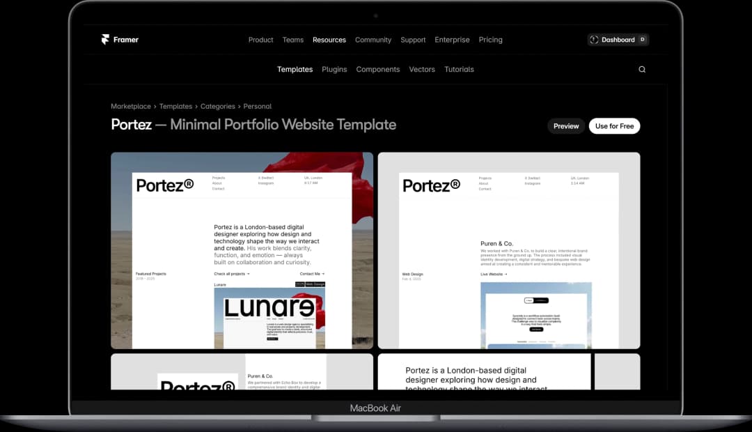 Příklad moderního a čistého UI designu pro e-commerce web